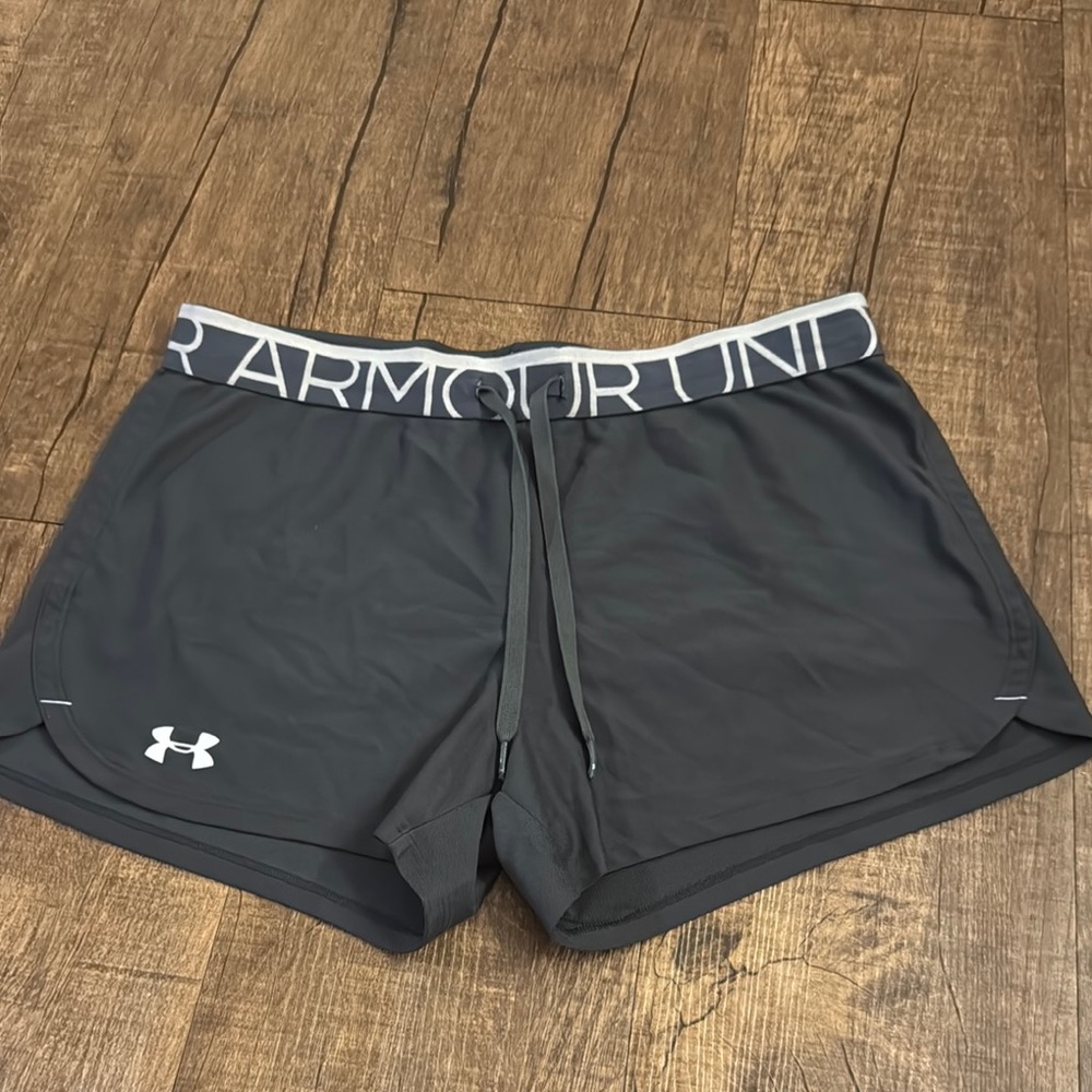 Under Armour Black Athletic Shorts with Adjustable Waistband